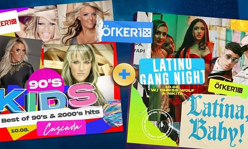 Ötkert Saturday - 90'S KIDS Party // Cascada edition & Latina, > Baby! - Latino Gang // 10.08.