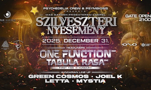 Szilveszteri  Nyesemény :     One Function (IONO MUSIC )    Tabula Rasa- First Time in Hungary !!!