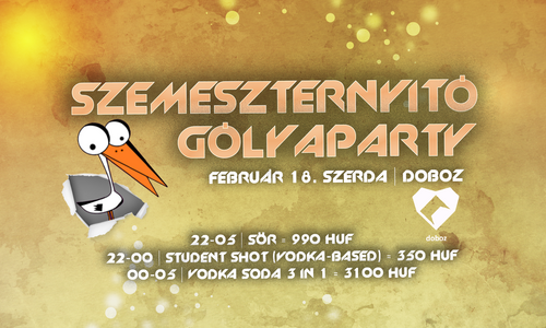 Szemeszternyitó Gólyaparty 02.18. szerda