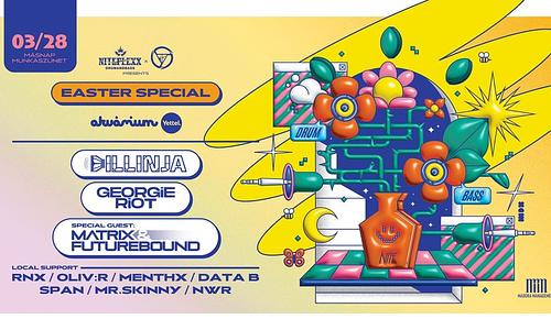 NiteFlexx & Rollers’ Society pres. Dillinja, Matrix & Futurebound, Georgie Riot