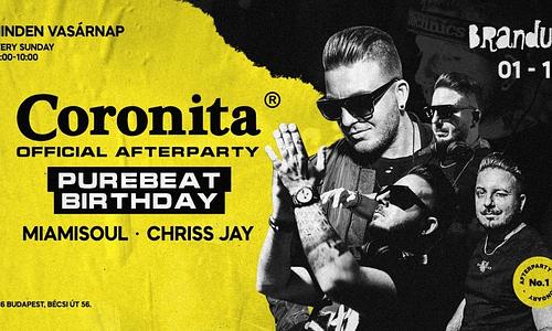 Coronita® Official Afterparty ✘ Purebeat Birthday 01/16 Vasárnap 04:00-10:00 ❘ @Brandus