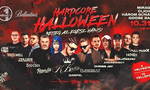 Hardcore Halloween ✖︎ 4 HELYSZÍN - 13 FELLÉPŐ ✖︎ KECSKEMÉT | 10.31. Hétfő