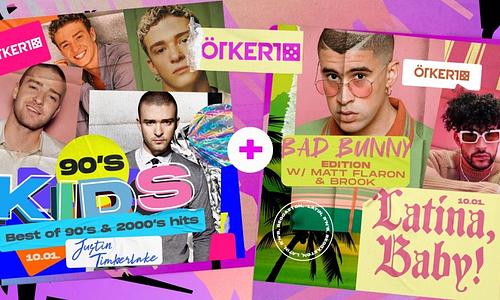 Ötkert Saturday - 90'S KIDS Party // Justin Timberlake edition & Latina, Baby! - Bad Bunny Night // 10.01.